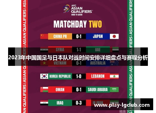 2023年中国国足与日本队对战时间安排详细盘点与赛程分析 2023年中国国足与日本队对战时间安排详细盘点与赛程分析