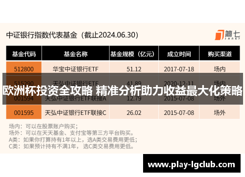 欧洲杯投资全攻略 精准分析助力收益最大化策略